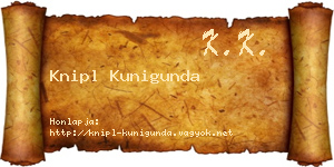 Knipl Kunigunda névjegykártya
